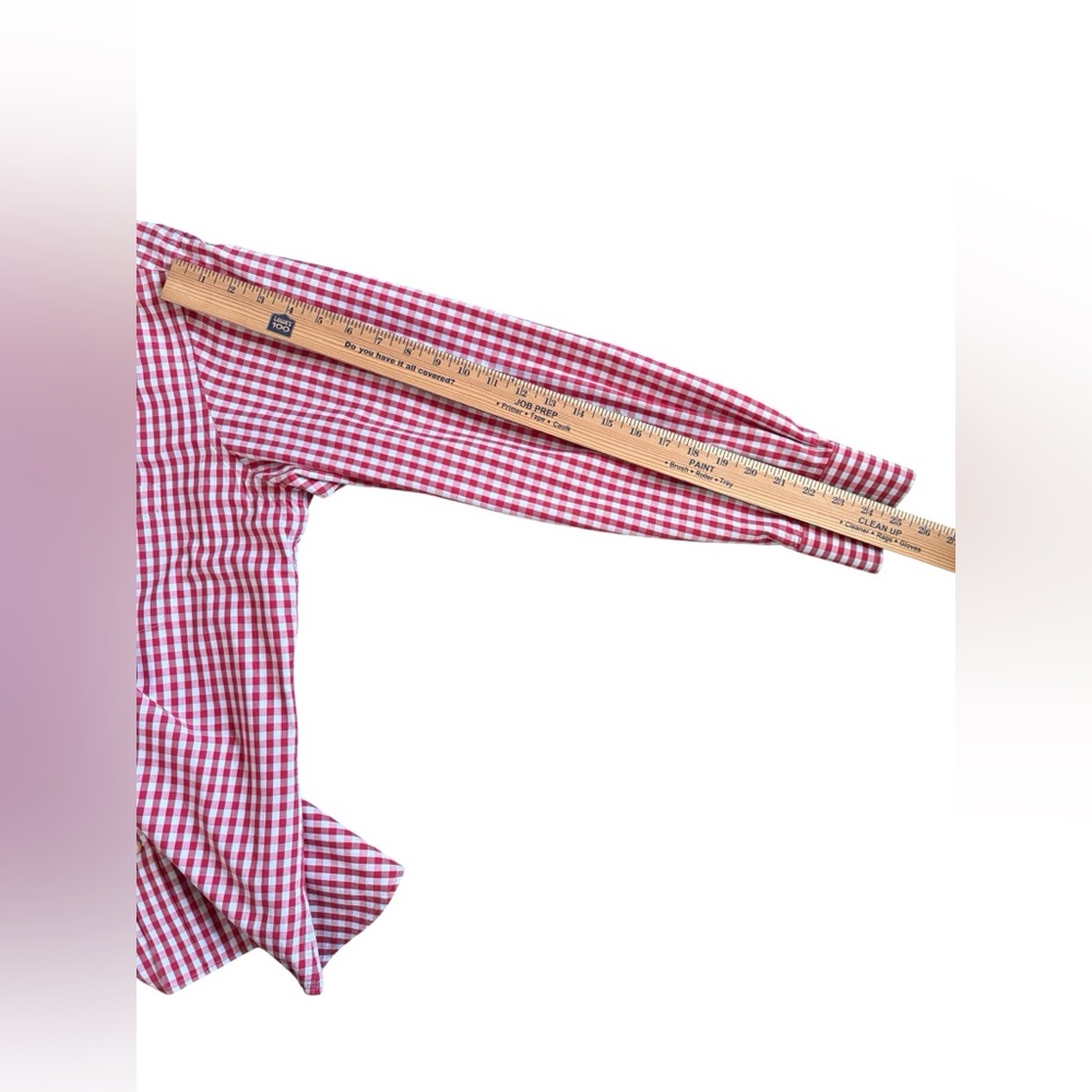 TailorByrd Large Red Gingham Button Down Shirt Me… - image 5